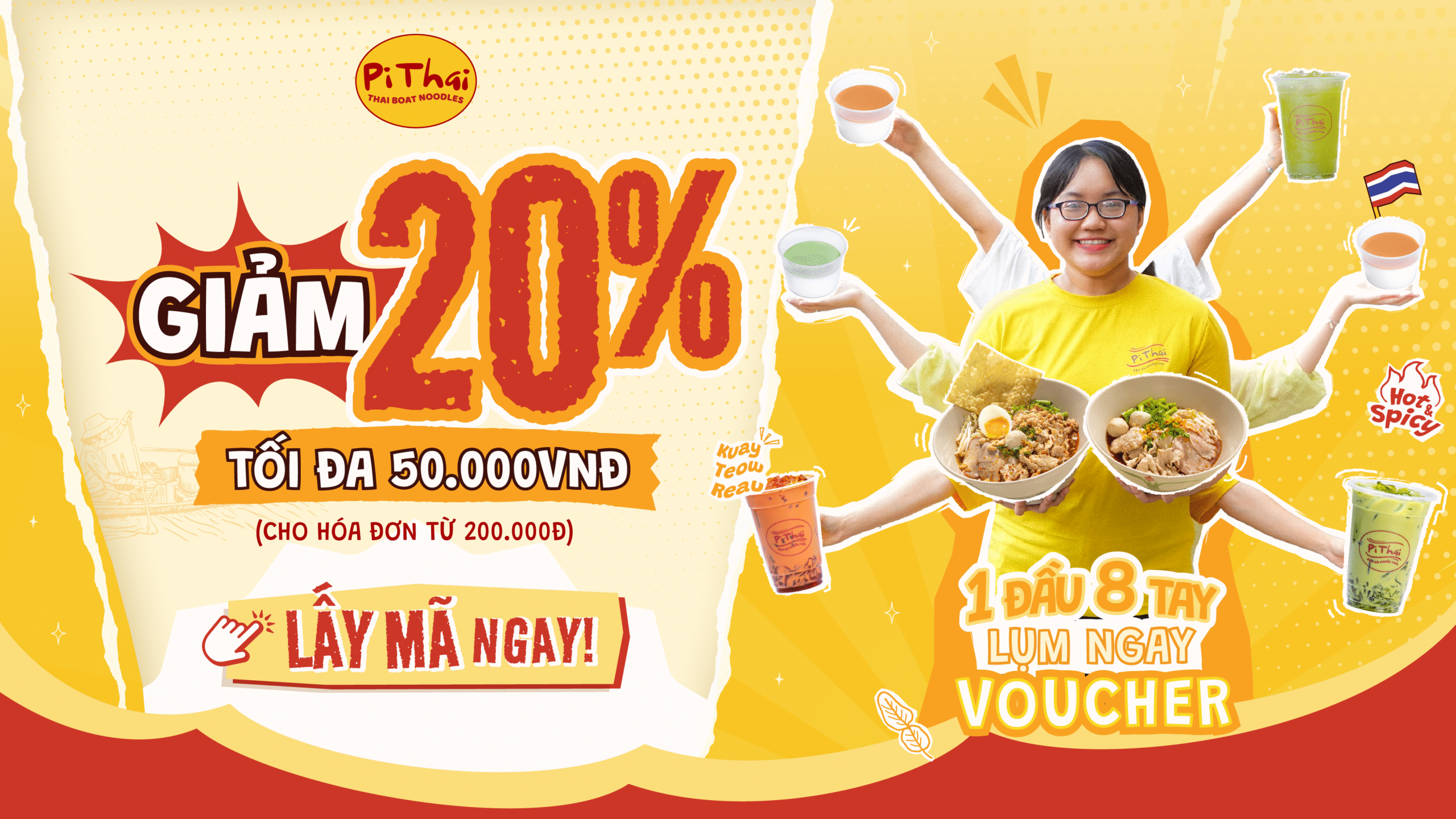 Ưu đãi giảm 20% cho hóa đơn từ 200K